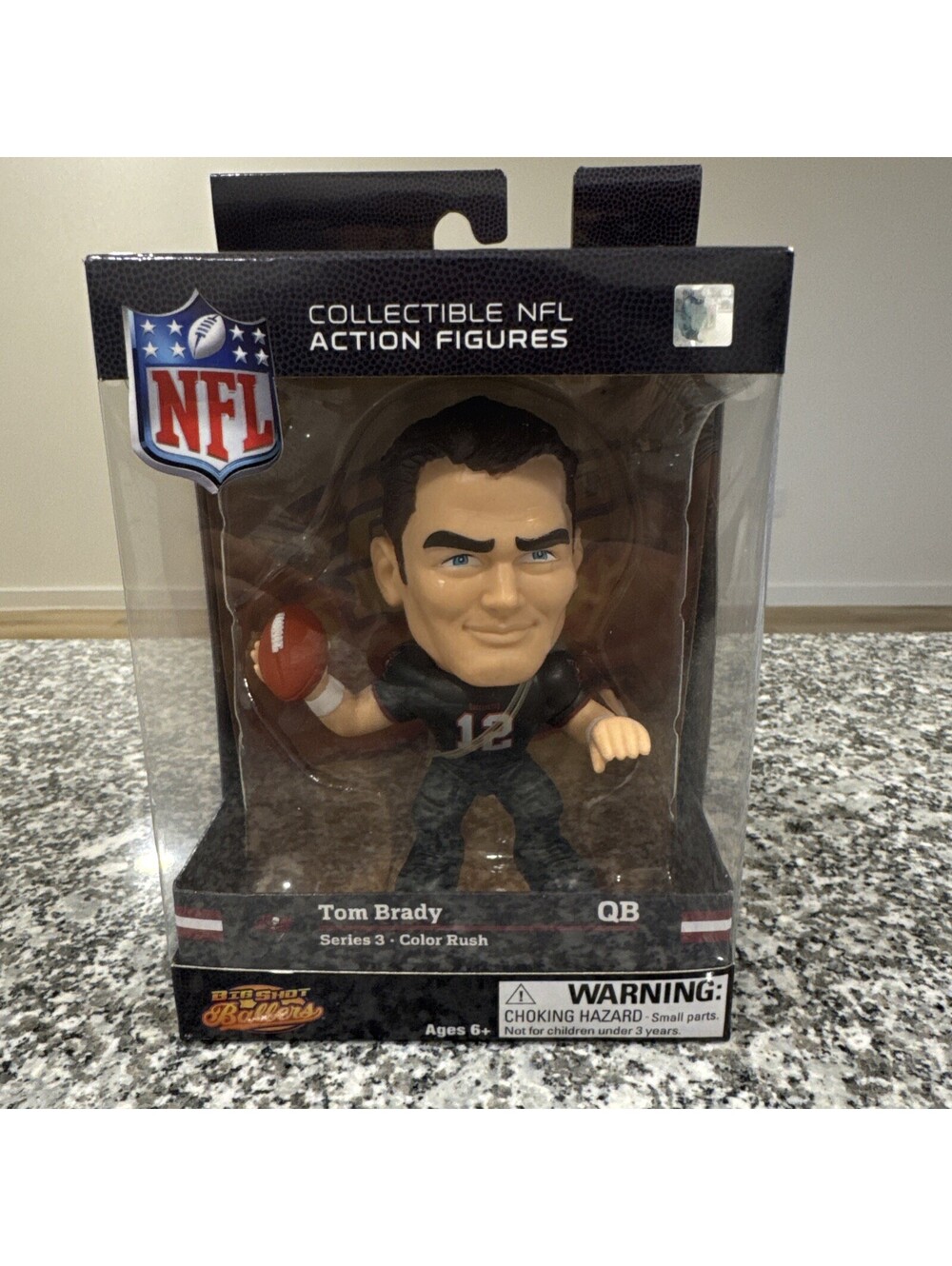 Tom Brady Tampa Bay Buccaneers Big Shot Ballers Series 3 Color Rush Figure NFL